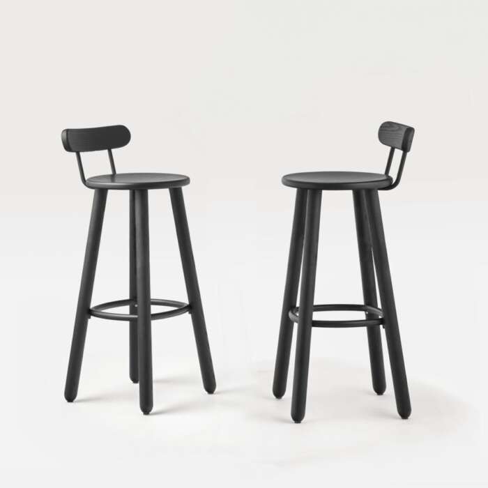 Okidoki High Stool in Black