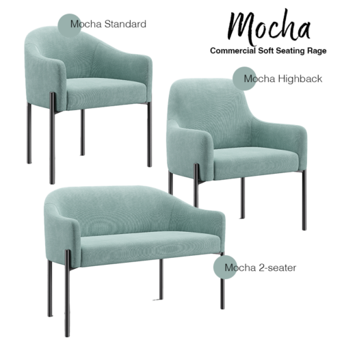 Mocka Seating Range, soft seating for commercial interiors.