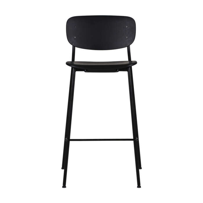 Front view of Latham Barstool - Tall (Black)