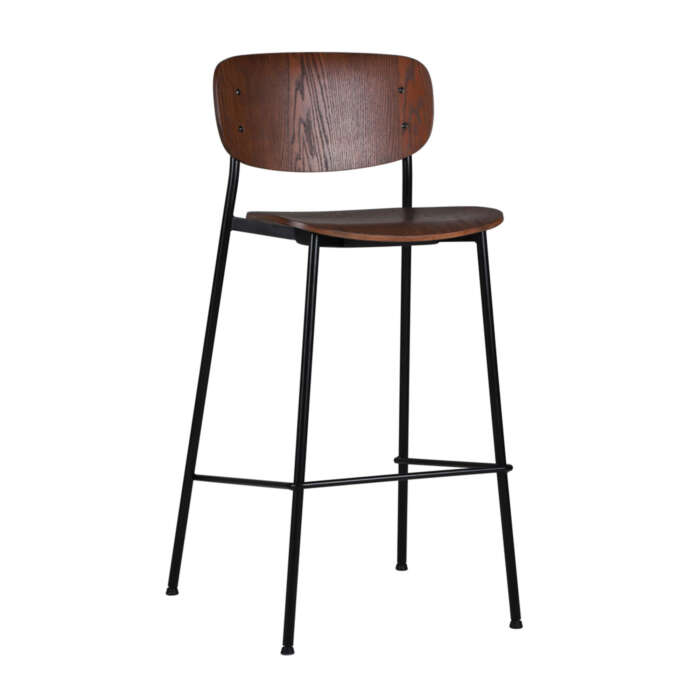 View of Latham Barstool - Tall (Walnut & PU)